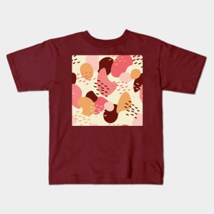 rainy sweets/pop-art /minimal shapes/large scale/beige backgrownd/home decor/modern artwork/shapes pattern Kids T-Shirt